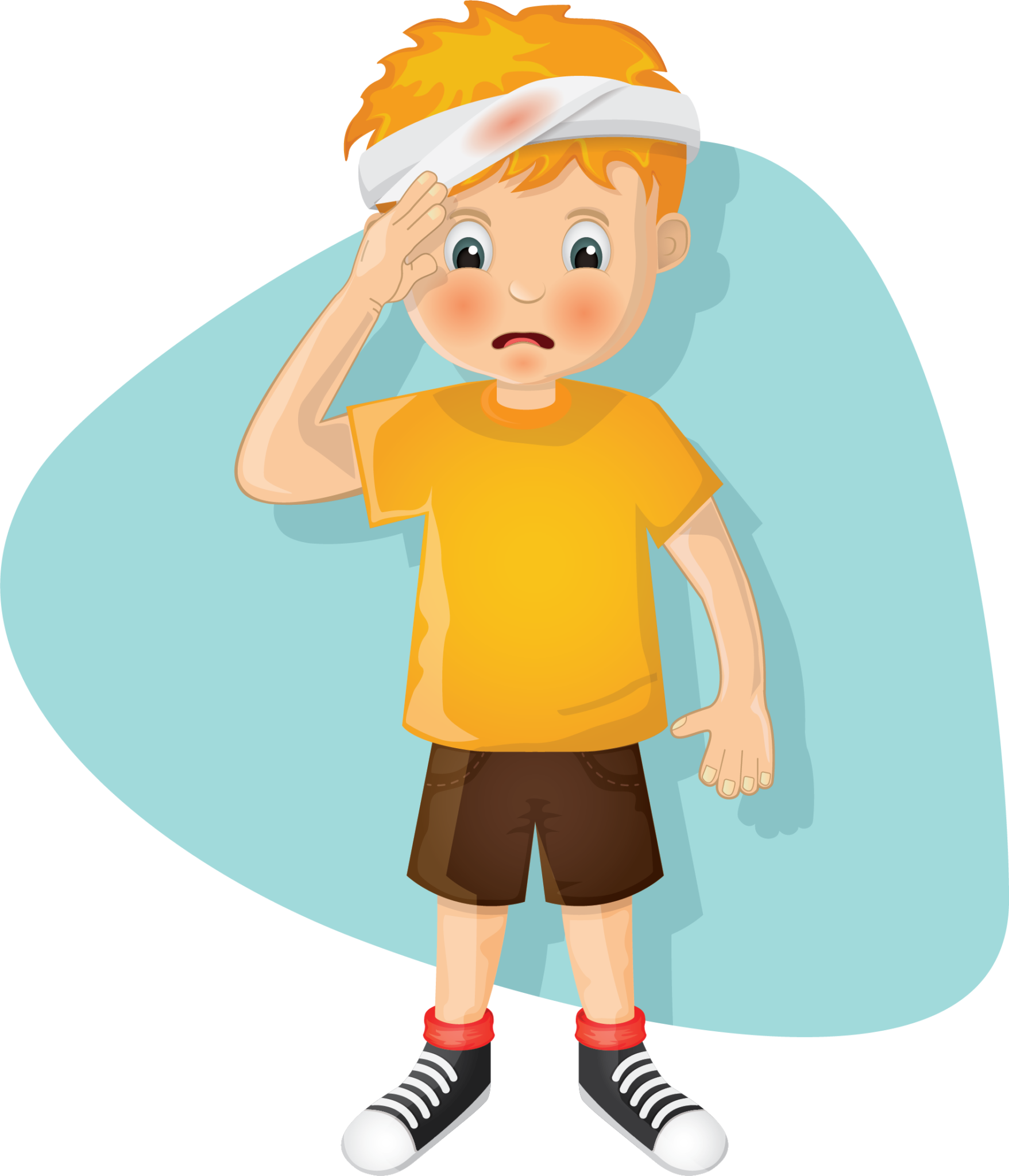 Cartoon Boy With Chicken Pox (1757x2048)