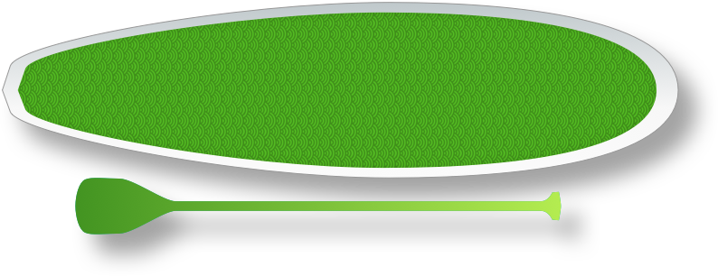 Illustration Of Paddleboard And Oar - Badminton (794x306)