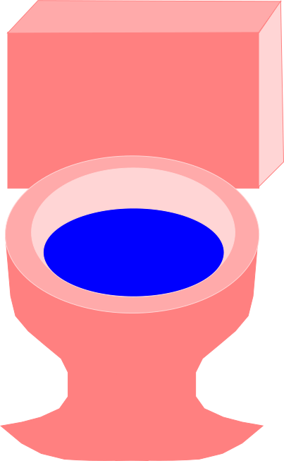Toilet With Water - Toilet (403x653)