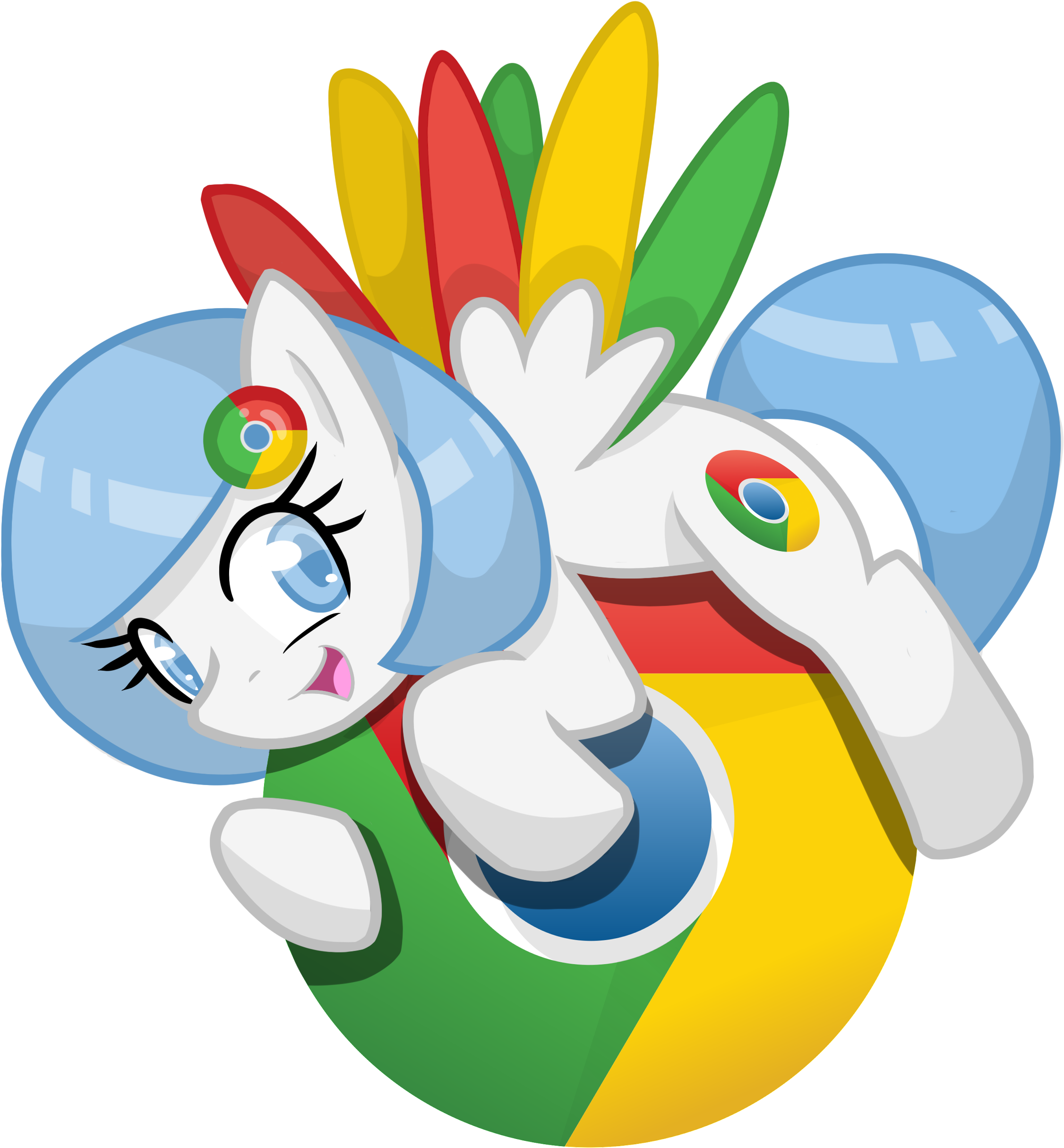 Chromepony By Edplus On Deviantart - My Little Pony Google (2443x2443)