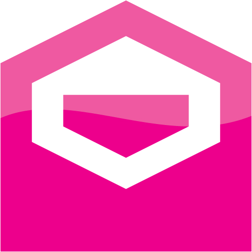 Web 2 Deep Pink Envelope Open Icon - Sign (512x512)