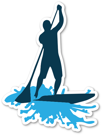 Proudly Designed, Manufactured, And Printed In The - Stand Up Paddle Board Logo (350x463)