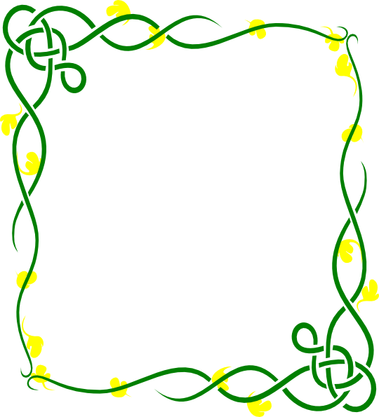 Blank Menu Clipart - Floral Borders In Png (540x595)