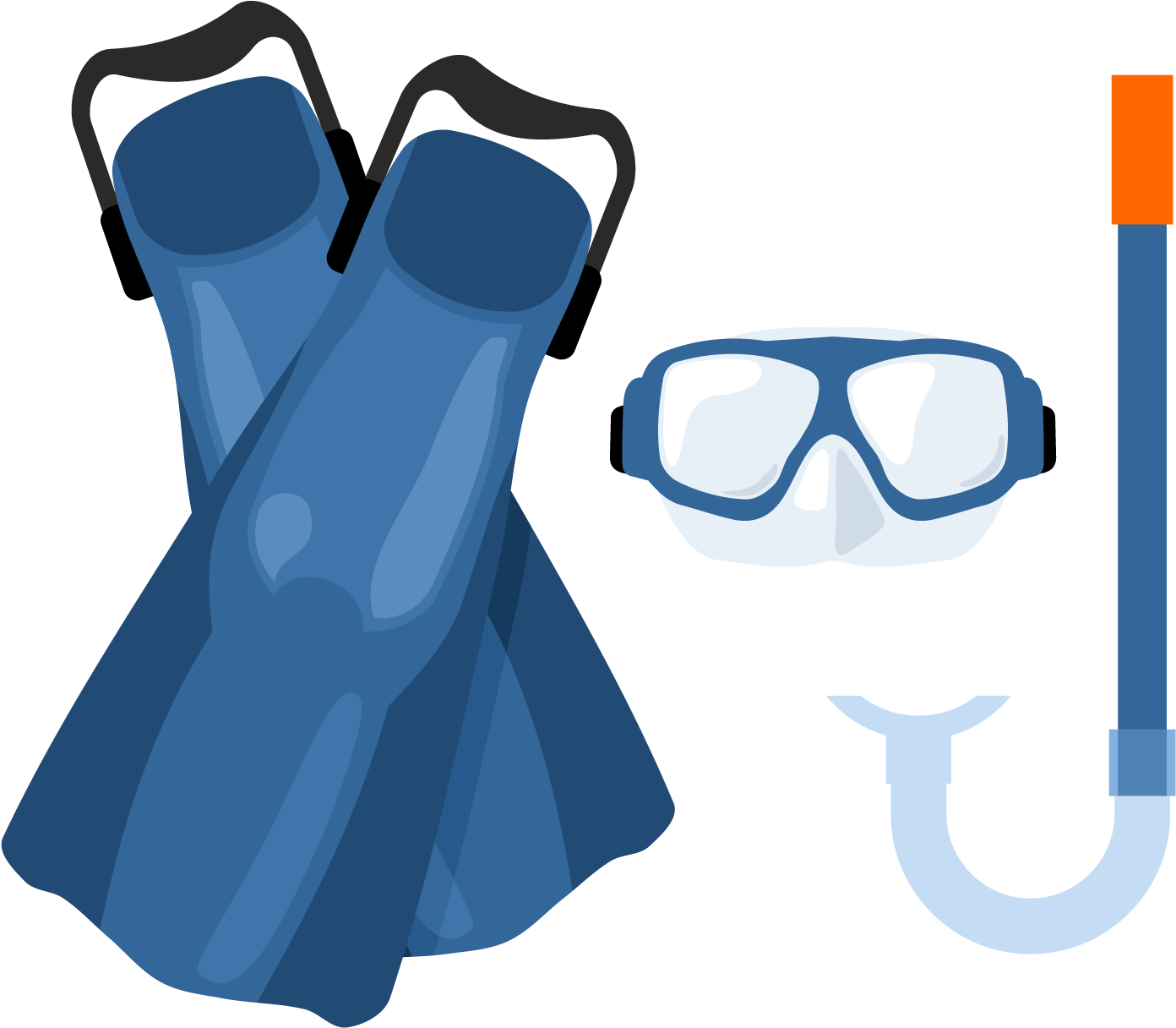 Snorkeling Swimfin Diving Equipment Clip Art - Vector Graphics (1500x1500)