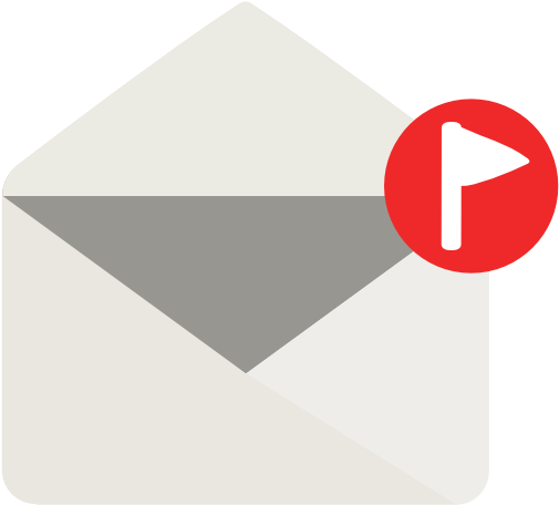 Flag, Envelope, Mail Icon - Email (512x512)