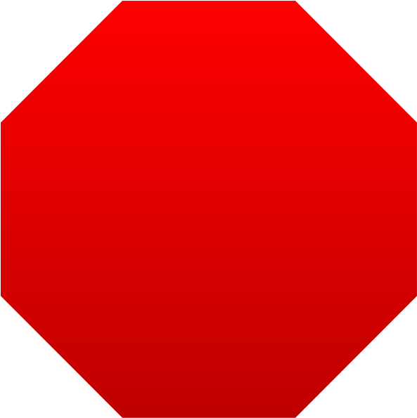 Octagon Shape - Blank Stop Sign (600x600)