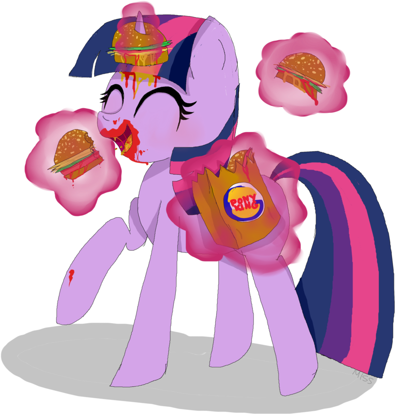 Misspolycysticovary, Burger King, Eating, Fast Food, - Cartoon (1024x1024)
