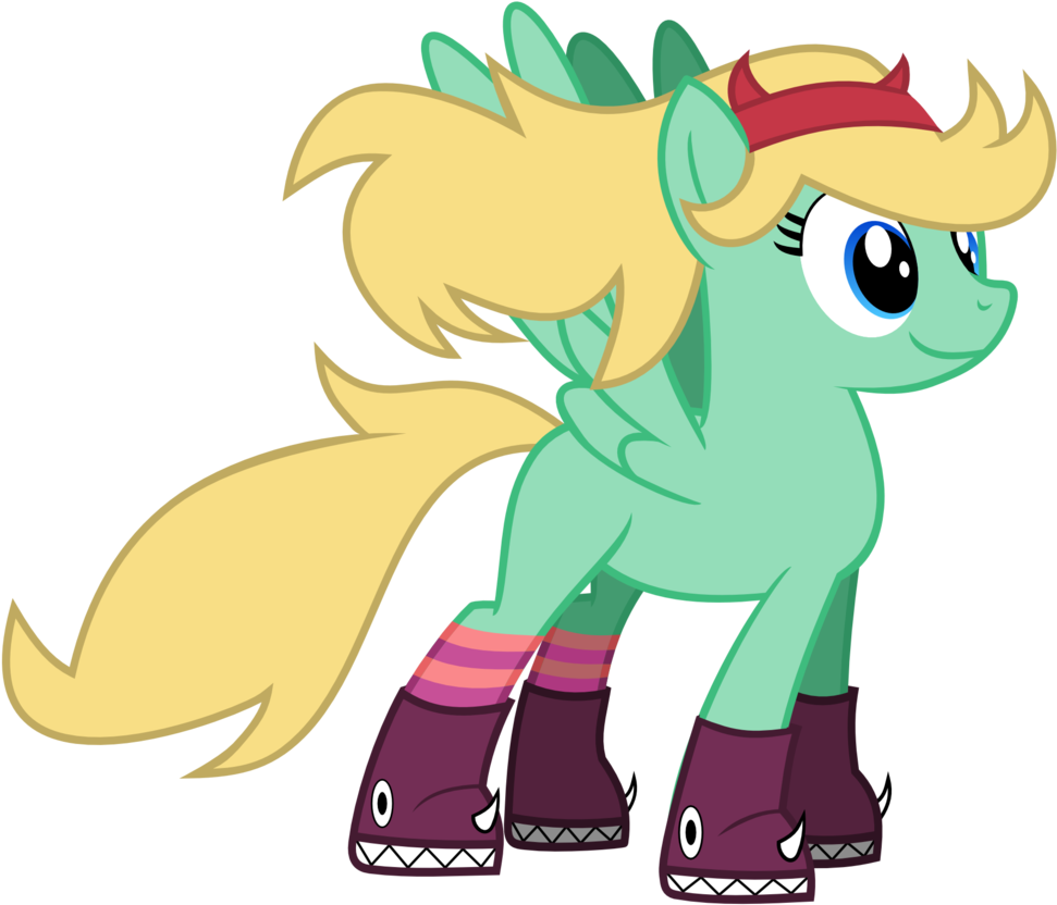 Tizerfiction, Clothes, Pegasus, Ponified, Pony, Safe, - Star Butterfly As A Pony (1024x1024)
