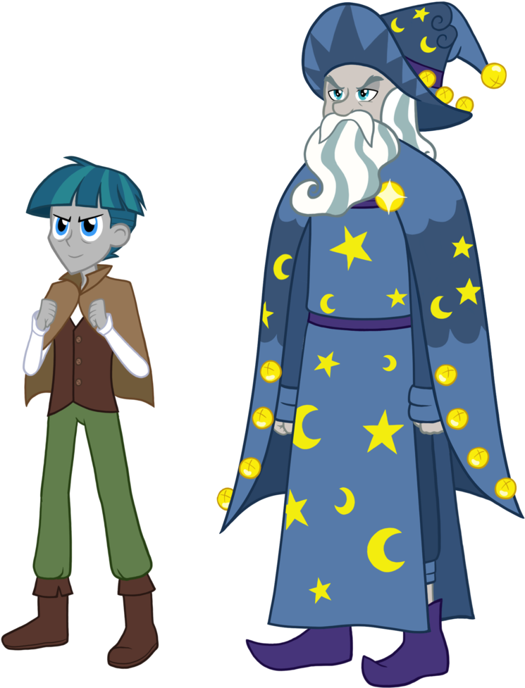 Thecheeseburger, Beard, Clothes, Cute, Duo, Equestria - Mlp Starswirl Human (785x1024)