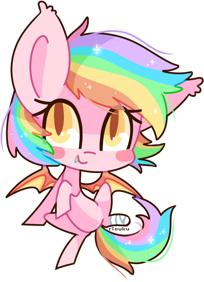 Riouku, Bat Pony, Chibi, Cute, Cute Little Fangs, Fangs, - Cute Chibbi Bats (819x1021)