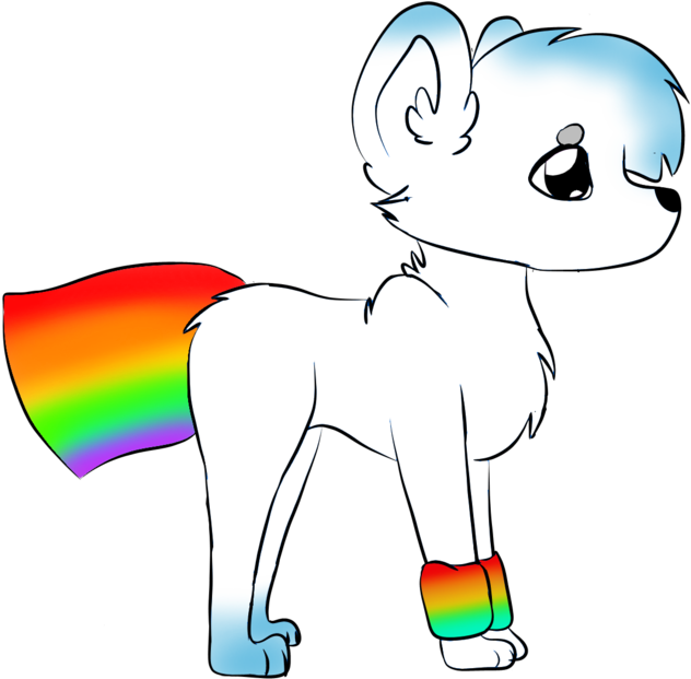 Pride Puppy Adoptable (open) By Slavicprince - Cartoon (900x675)