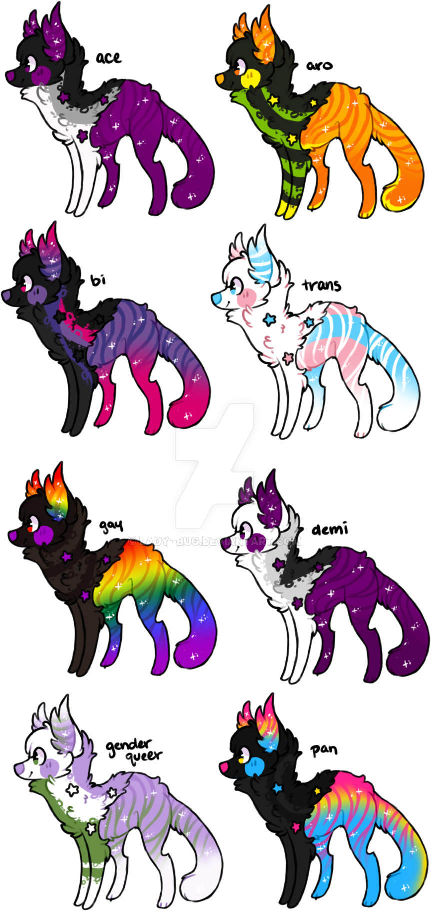 Pride Flags [all Taken] By Lady Bug - Cartoon (900x1887)