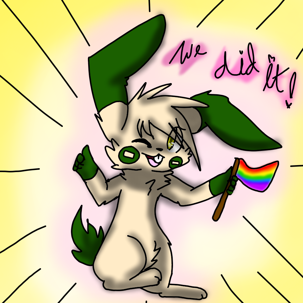 Gay Pride By Skyrocker4cats Gay Pride By Skyrocker4cats - Cartoon (1000x1000)