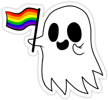 Gay Pride Flag Version Of The Ghosts With Sexuality - Gay Ghost (375x360)