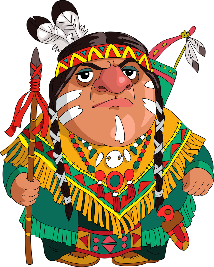 Pessoas Do Mundo E O Mundo - Indian Tribe Cartoon (823x1024)