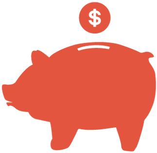 ﻿donate To The Rescue - Piggybank Silhouette (336x368)