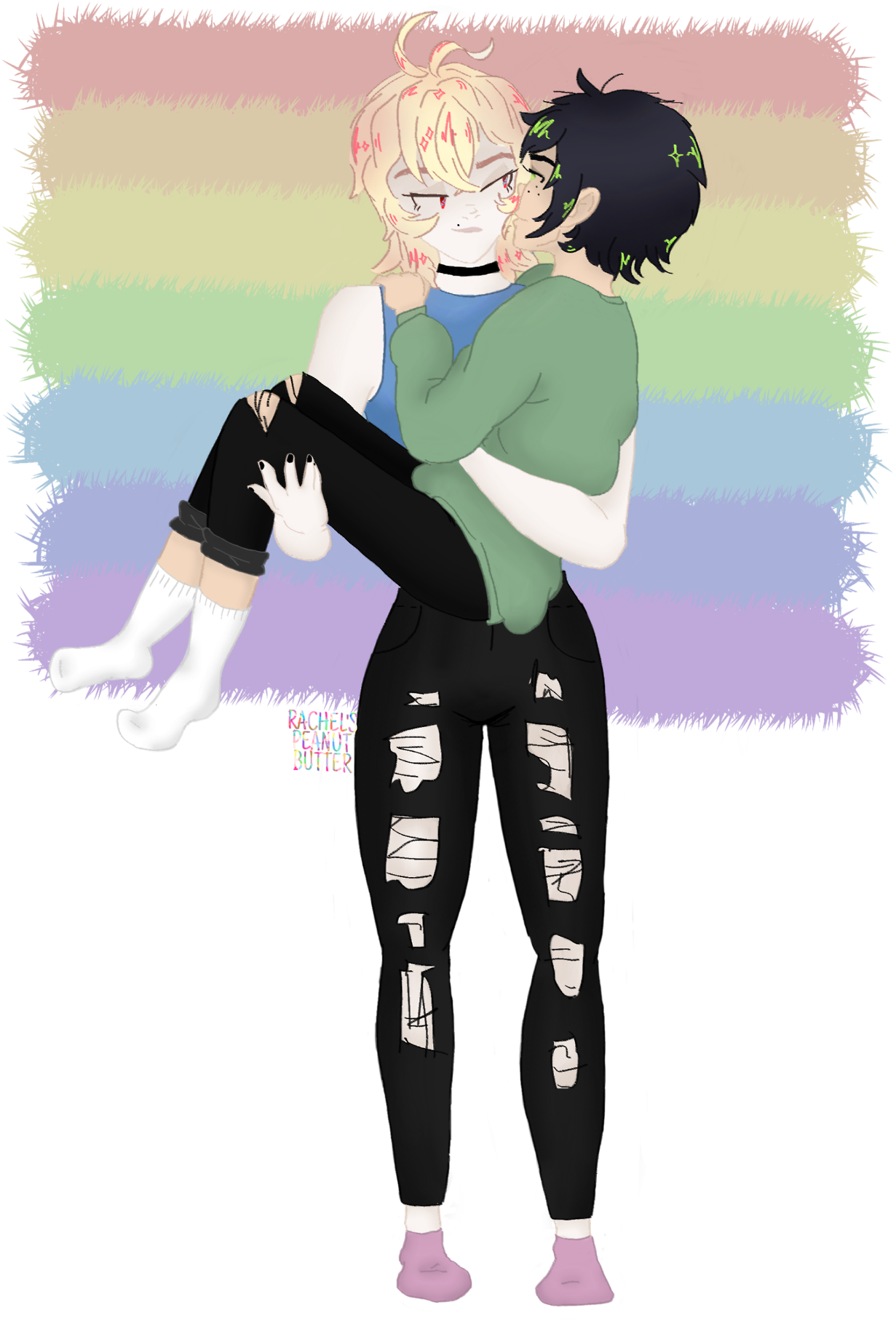 Local Thicc ™ Vampy Boy Cradles His Smol Bf Gay Pride - Gay Pride (1280x1920)