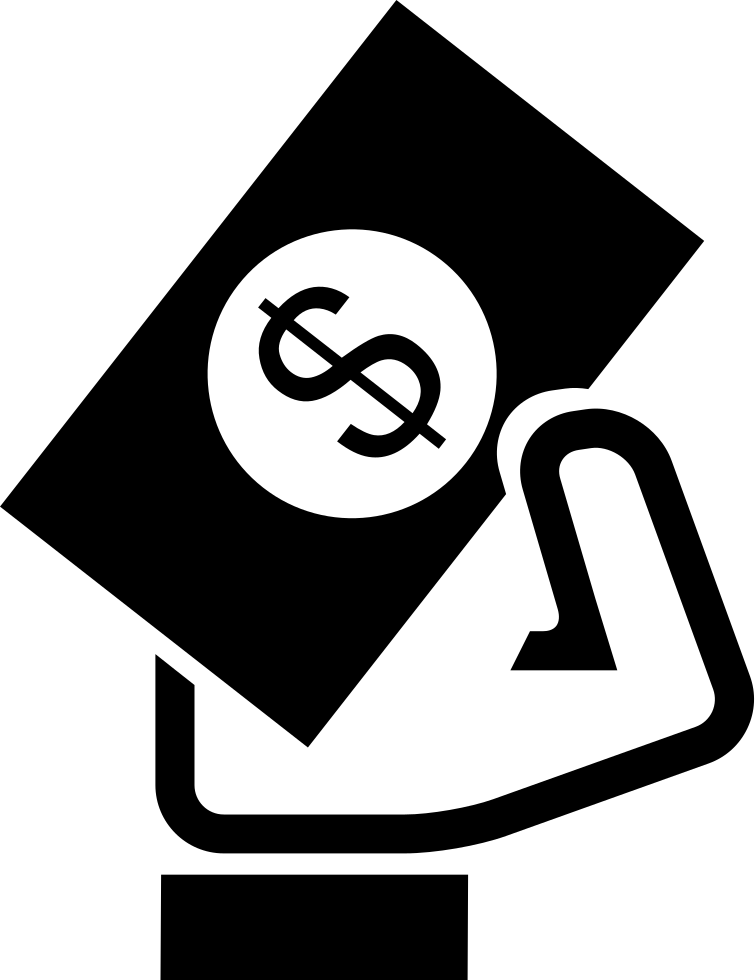 Dollar Bill And Hand Comments - Forma De Pago Icono Png (755x980)