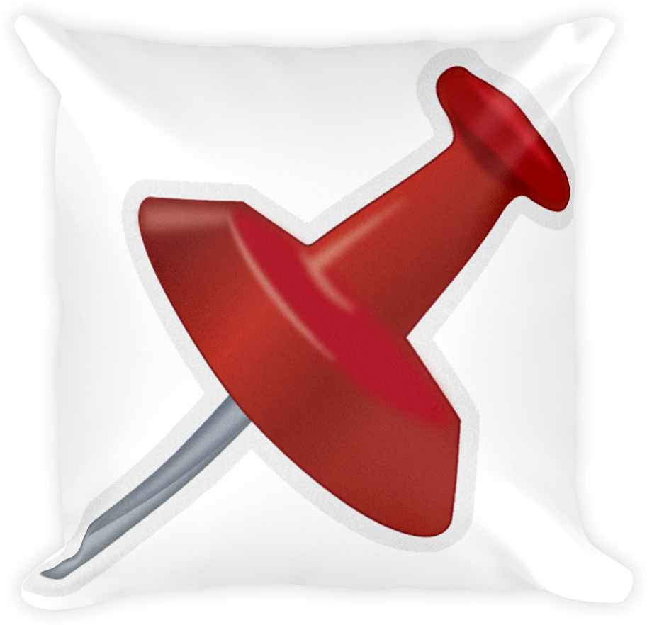 Emoji Pillow - Pushpin - Png Emoji Libro Y Lapiz (1000x1000)