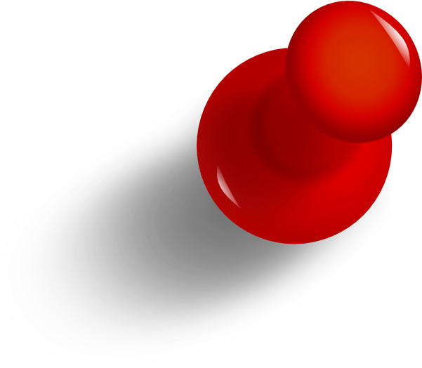 Pushpin Push Pin Office Pin Red Tack Thumb - Pin Png (600x564)
