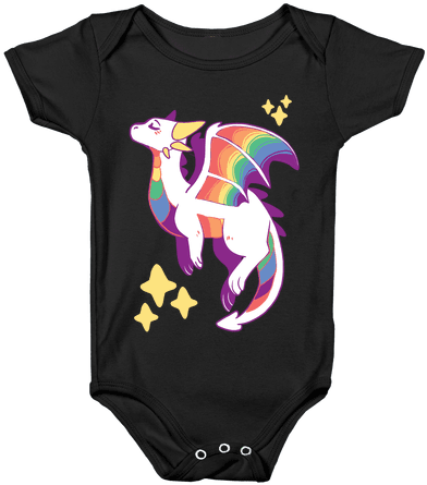 Gay Pride Dragon Baby Onesy - Onesie (484x484)