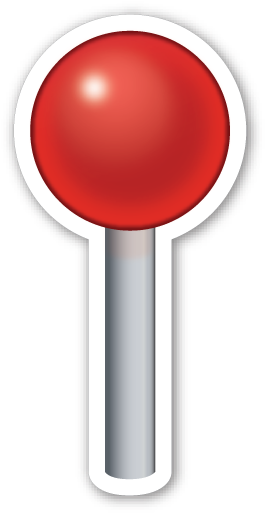 Round Pushpin - Emoji Chincheta Png (272x519)