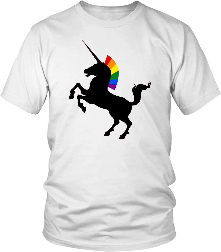 Totally Straight Unicorn Gay Pride T Shirt For Men - T-shirt (1024x1024)