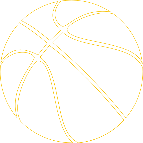 Basketball Outline Clip Art - Triple Crown Basketball (600x599)