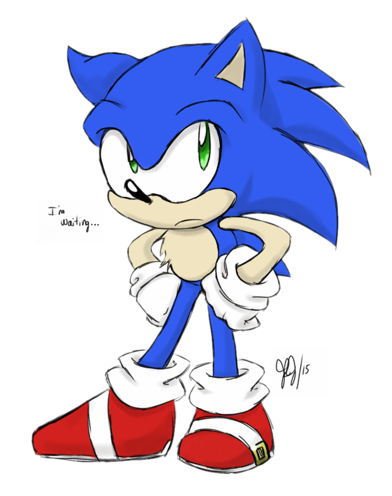 Sonic I M Waiting By Bubblesrrj D8hrn5h Sonic I'm Waiting - Sonic The Hedgehog Hip Hedgehog (791x1010)