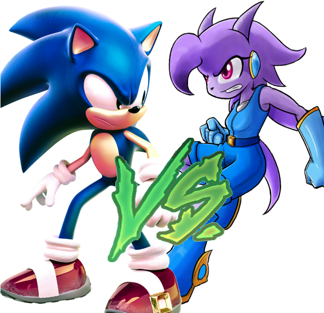 Sonic - Sonic Vs Lilac (662x647)