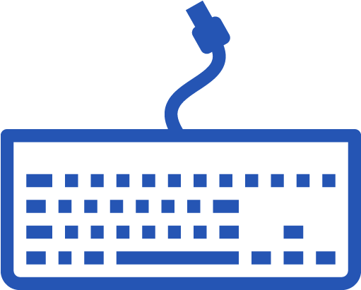 Royal Azure Blue Keyboard 4 Icon - Portable Network Graphics (512x512)