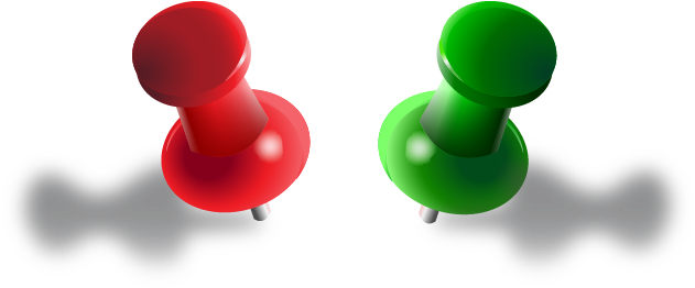 Push Pins Png Images - Map (657x280)