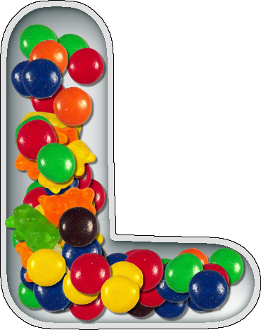 Presentation Alphabets Candy Dish Letter L - Presentation Alphabets Candy Dish Letter L (371x470)
