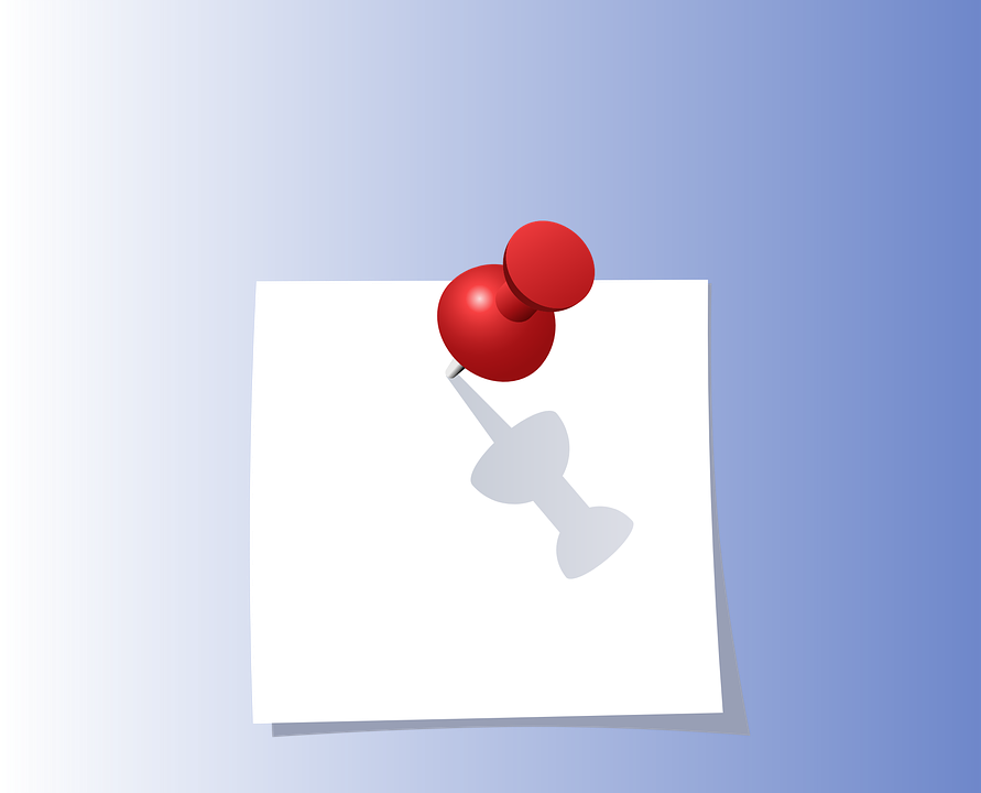 Red Push Pin 25, - Needle Note (891x720)