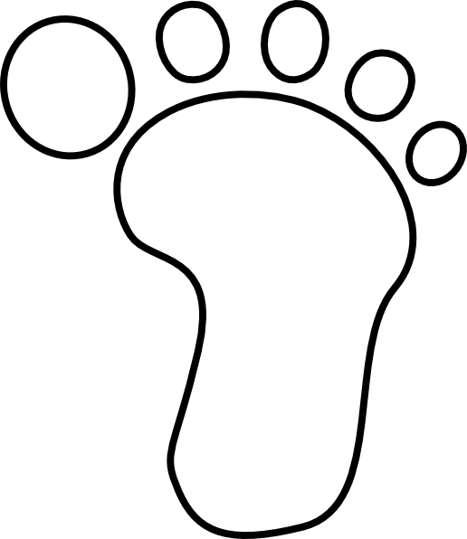 Toes Clip Art At Clkercom Vector Online Royalty Free - Coloring Page Toe (516x596)