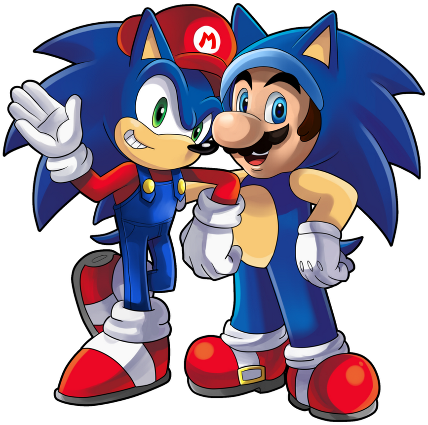 Mario & Sonic At The Olympic Games Mario & Sonic At - Sonic The Hedgehog Mario (900x900)