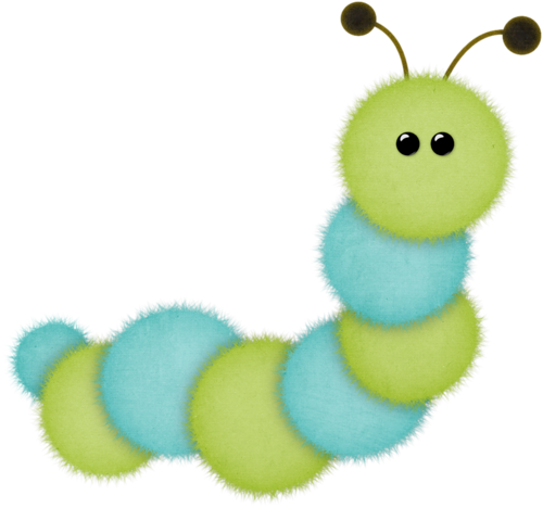 Ladylony Альбом «скрап-наборы / Backyard Sweeties» - Caterpillar (500x468)