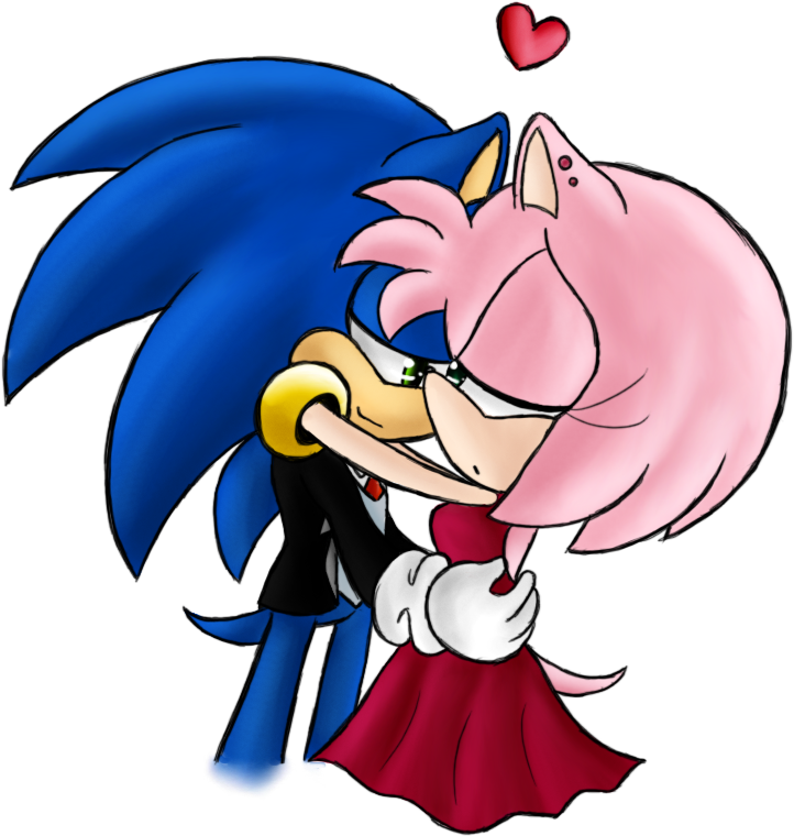 Sonamy By Sonicschilidog Sonamy By Sonicschilidog - Sonic Y Amy Bailando (796x762)