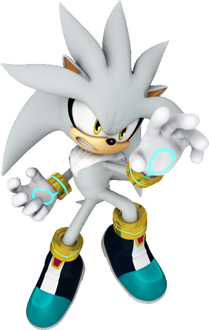 Silver First Appeared In Sonic 06,and Has Got Lots - Silver The Hedgehog Mario (445x691)