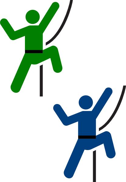 Climber Clip Art At Clker Com Vector Clip Art Online - Rock Climbing Clip Art (414x598)