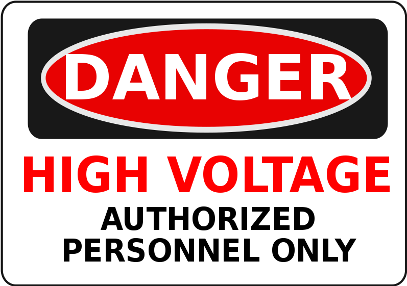 High Voltage Authorized Personnel Only Clipart - Danger Laser In Use Sign (800x567)