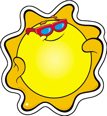 صورة لشكل الشمس الصيف وهي ترتدي نظارات جميلة بخلفية - Trend Enterprises Mini Accents, Sun (500x500)