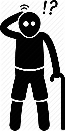 Alzheimer's Disease Is Commonly Found In Ageing People - Icon Man Asking Question (257x512)