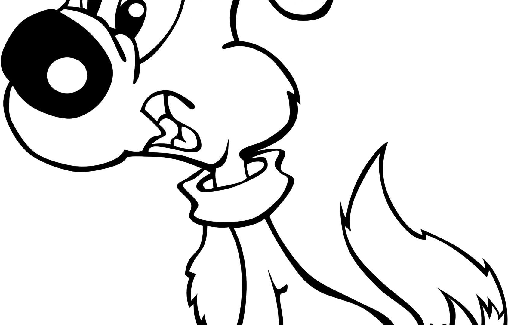 Coloring Pages Black And White Ice Cream Corn Free - Puppy Clip Art (1920x1080)