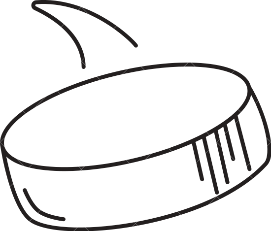 Related Hockey Puck Clipart Black And White - Clipart Black And White Hockey Puck (550x469)