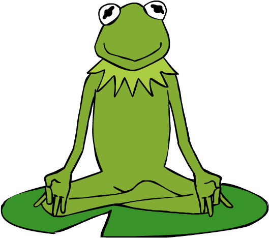 Kermit In The Lotus Position By Synthetoceras - True Frog (550x500)