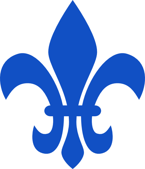Saints Blue Clip Art At Clker - Cub Scout Fleur De Lis (510x596)