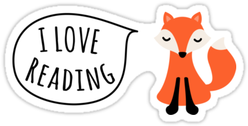 Sticker Featuring A Cute Little Cartoon Fox And A Speech - Cute Cartoon Fox (375x360)