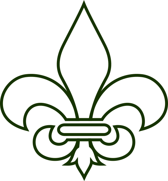 Dark Green Fleur De Lis Clip Art - Fleur De Lis Louisville (558x600)