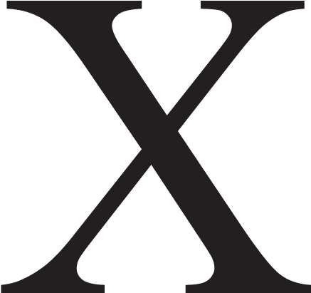 Chi Uppercase Greek Wall Art Decal - Transparent Latex Logo (451x450)